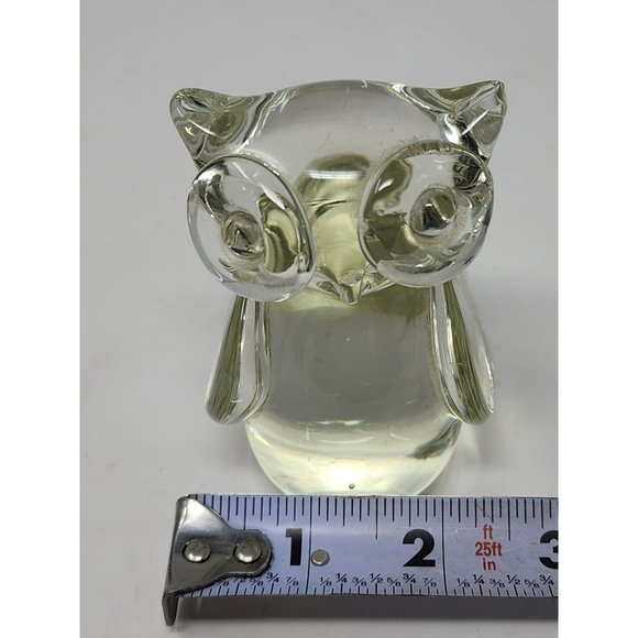 Vintage Art Glass Action International LTD Paperweight Owl Figurine - Picture 7 of 9